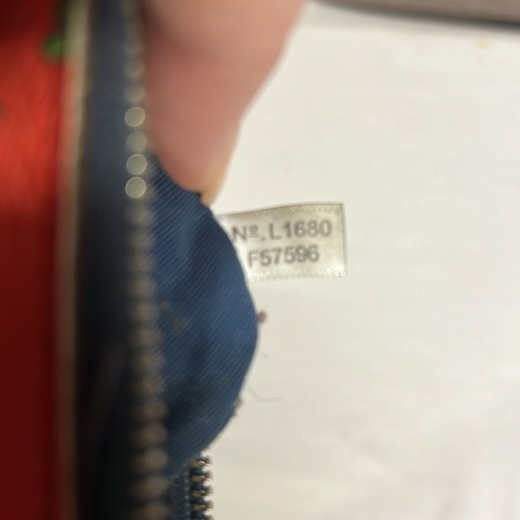 Coach Red Multi Corner Zip Wristlet F57595 Tea Rose Floral - Picture 6 of 6